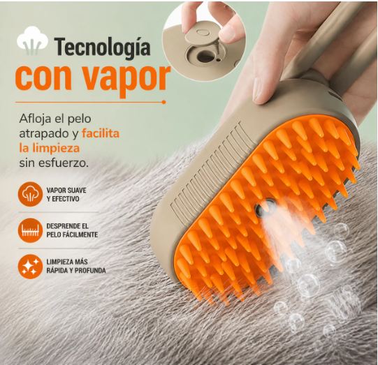VaporPet Brush™ - Cepillo de vapor 3 em 1 para Mascotas